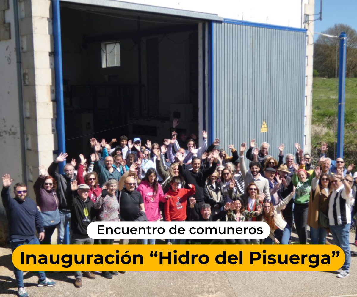 Comuneros visitando la central hidroeléctrica del Pisuerga en Ligüérzana